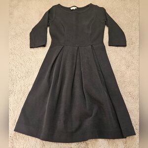 Boden Black Fit And Flare Dress 3/4 Sleeve Size 6R UK10R Casual Versatile Preppy